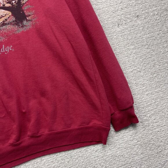 VTG Mountain Ridge Sweatshirt Bear Graphic Red Mock Neck Men Men L Canada Made - Picture 3 of 14